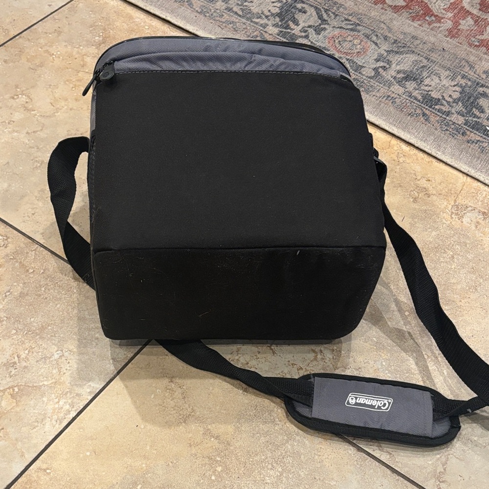 Coleman Gray and Black Soft Cooler with Shoulder Strap - Picture 5 of 11